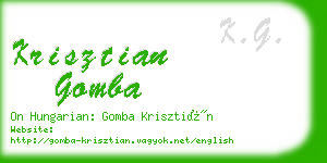 krisztian gomba business card